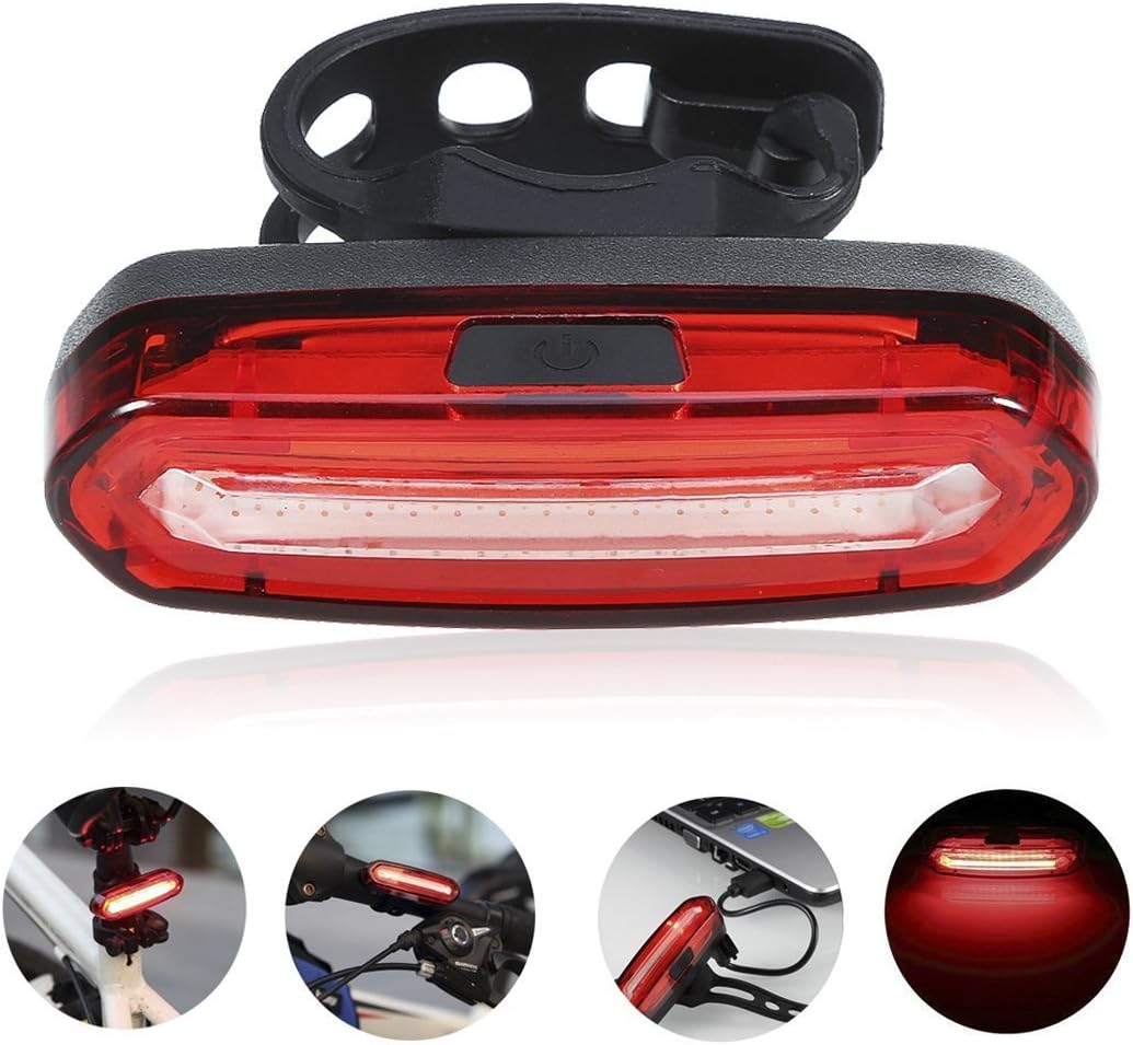GreenClick COB Waterproof IPX6 Powerful 120 Lumens Rechargeable USB LED Bike Rear Lights