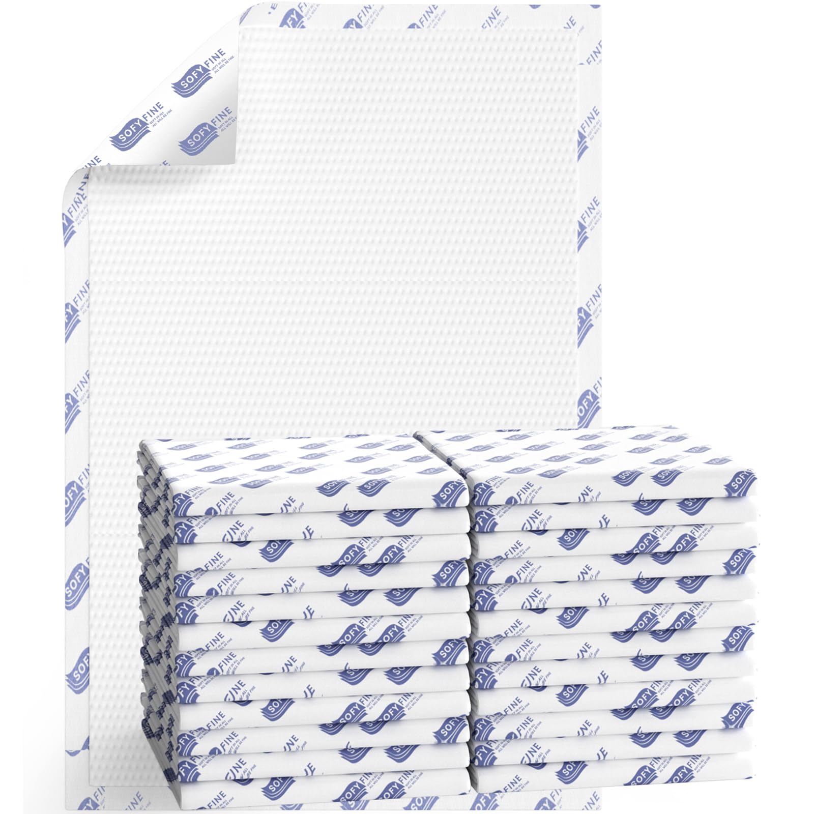 Photo 1 of SOFYFINE Biggest Chucks Disposable 57"x36" Tear Resistant 215 Gram Heavy Duty Adults Incontinence Bed Pads, 5XL Extra Large Thicken Puppy Pee Pad, 10X Absorbency 360 Lb Transfer[10 Pads]