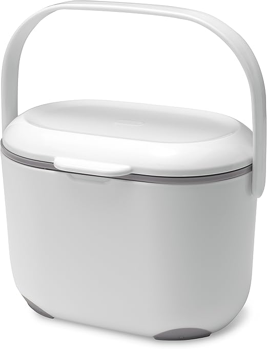 Addis 2 5 Litre Kitchen Compost Caddy White Grey 2 5l Amazon Co