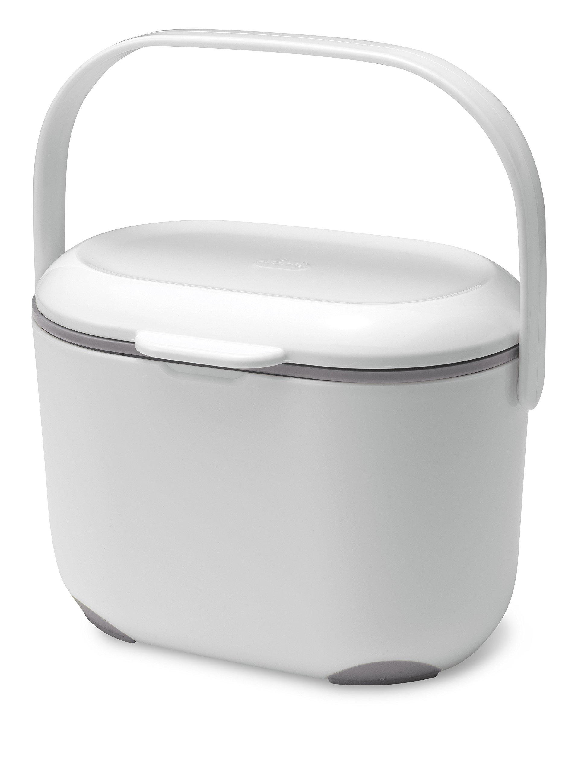 Addis 2.5L Compost Caddy - White & Metallic