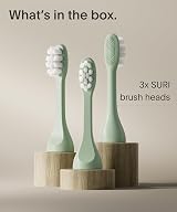 SURI Recyclable Plant-Based Toothbrush Heads Pack of 3 Winter Fern Compatible view 8