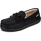 isotoner Men's Slip-on Indoor/Outdoor Microsuede Memory Foam Comfort Moccasin Slippers