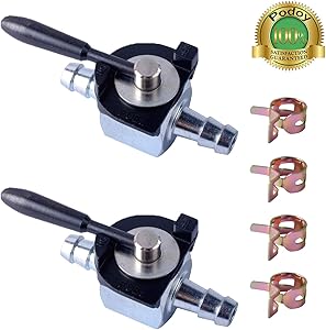 Podoy 07-403 Shut-Off Valve for 1/4" Fuel Line Lawn Mower Replacement for Oregon 07-403 & Scag 48568 & Rotary 868(Pack of 2)