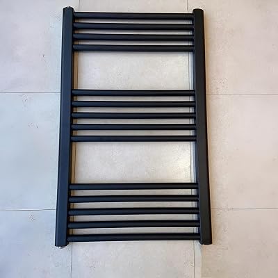 Greened House Milano Black Heated Towel Rail 500x800mm Central Heating