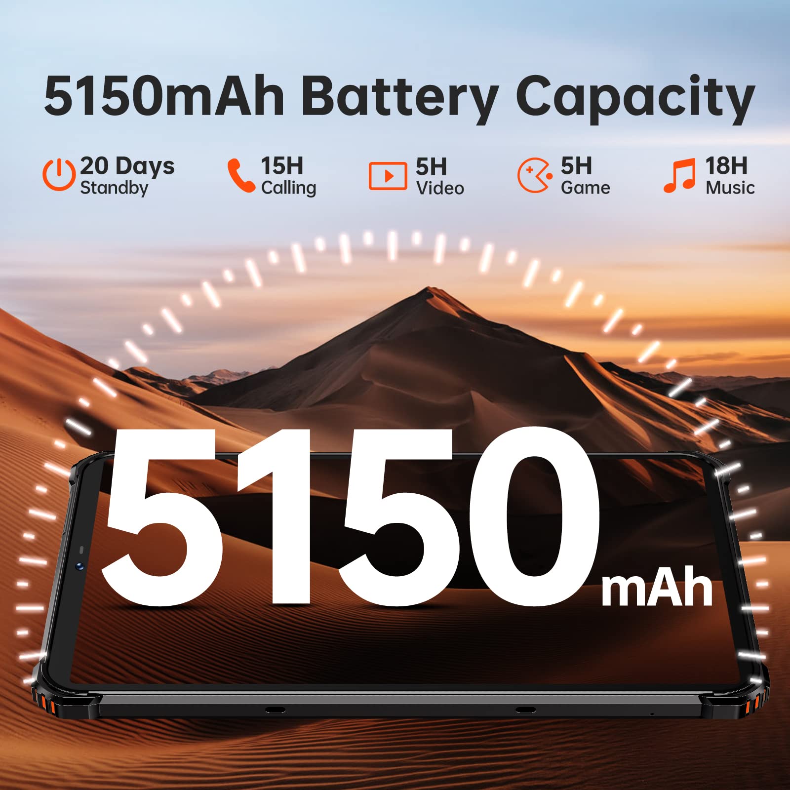 OUKITEL RT3 Rugged Android 12 Tablet, 8 Inch Waterproof, Octa Core 7GB+64GB 1TB Expandable, 5150mAh Battery, 16+8MP Camera, IP68/IP69K, 4G/5G WiFi/BT5.3/GPS