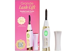 Grande Cosmetics LASH-LIFT Heated Lash Curler - Rechargeable, Travel-Friendly, with 2 Heat Settings - White