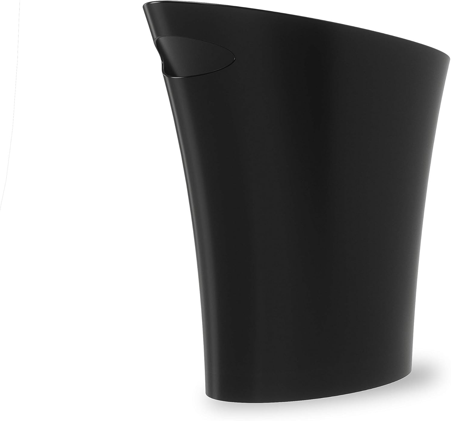 Umbra Skinny Sleek & Stylish Bathroom Trash, Small Garbage Can Wastebasket for Narrow Spaces at Home or Office, 2 Gallon Capacity, Black: Home & Kitchen