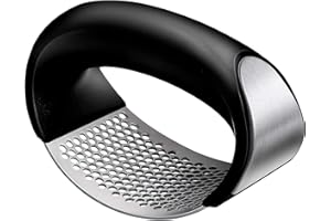 Fox Run Stainless Steel Garlic Rocker Press, Ergonomic Garlic Mincer