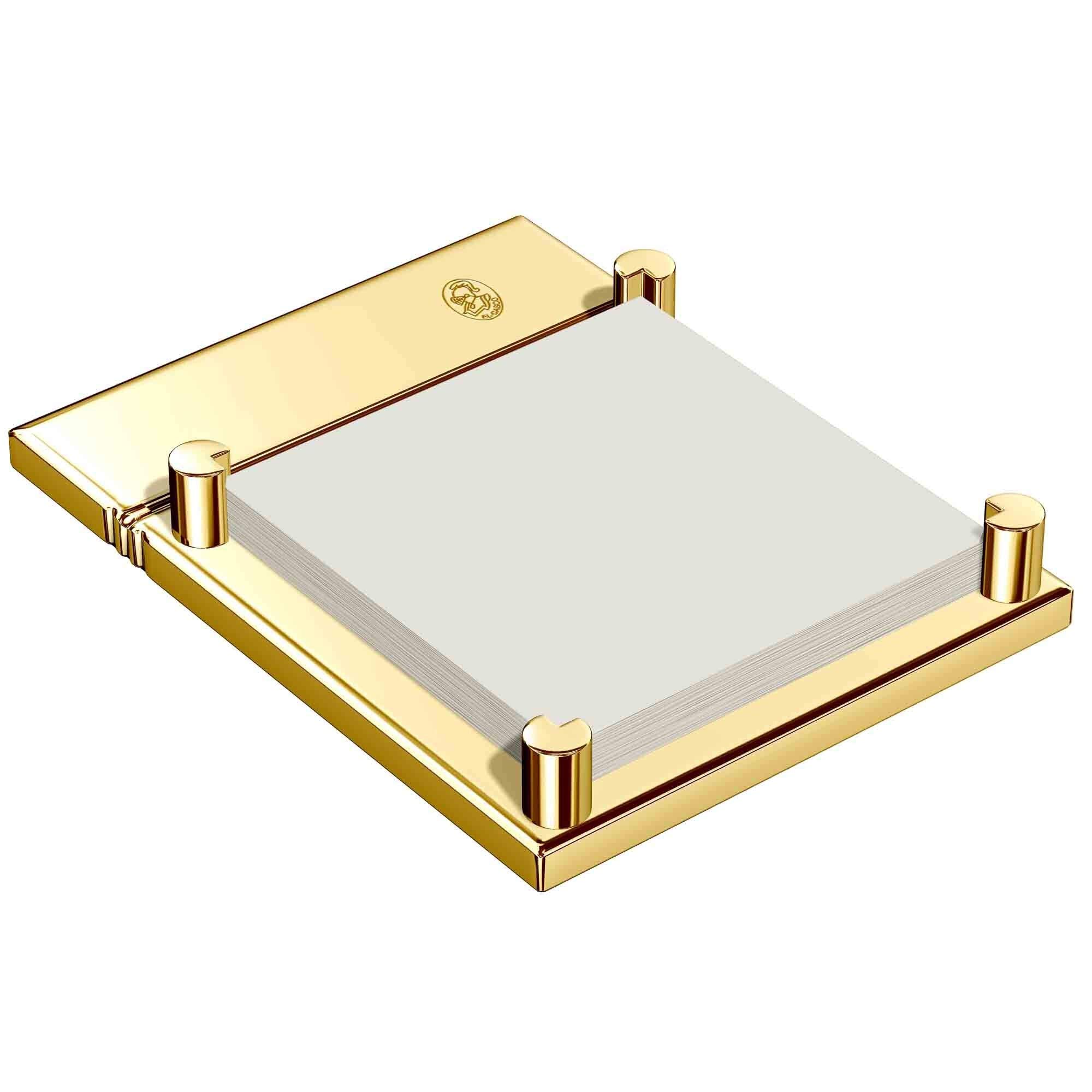 El Casco M671L Adhesive Notes Holder - 23 Carat Gold, 126 x 96 x 19 mm