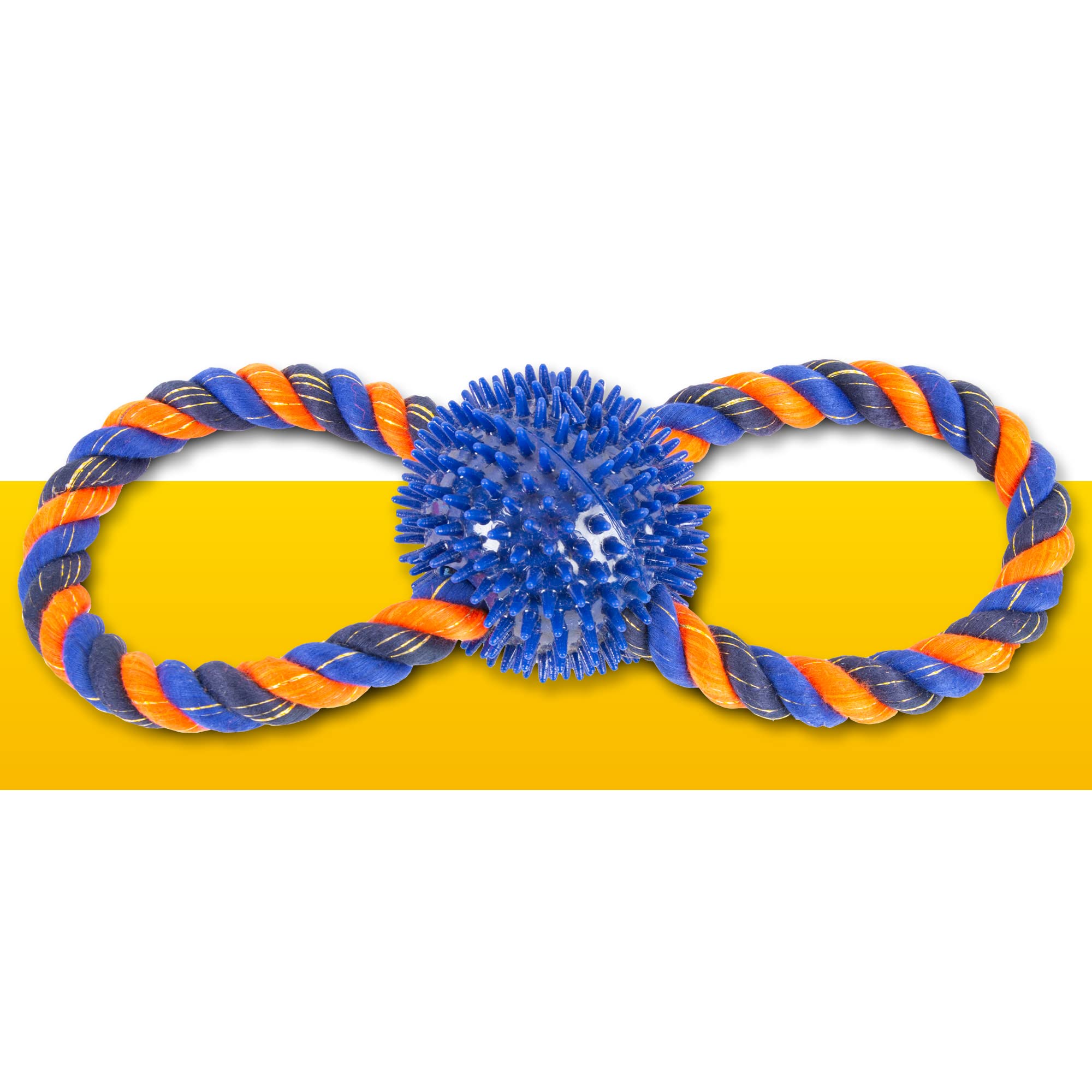 PawPride Rope Tug Toy for Dogs - Dog Toys - Chew Toys - Tough Chew Toy - Double Handle, Bone and Rope Ball (Double Tug)