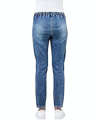 Ripe Maternity Denim Jogger with Drawcord in Blue