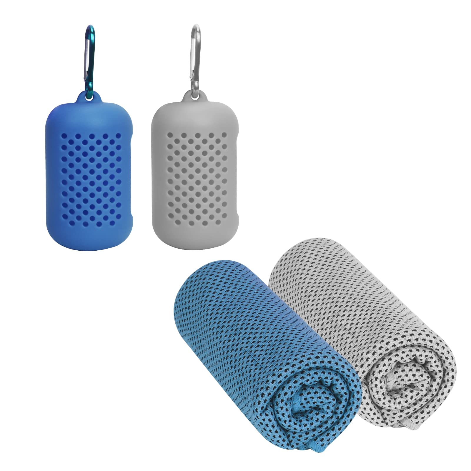 WWW Gym Towels, Cooling Towel Soft Microfiber, 2 Pack Lightweight Sport Fitness Sweat Towel, Breathable Instant Towels for Yaga, Travel, Gym Sports, 30 x 90 cm