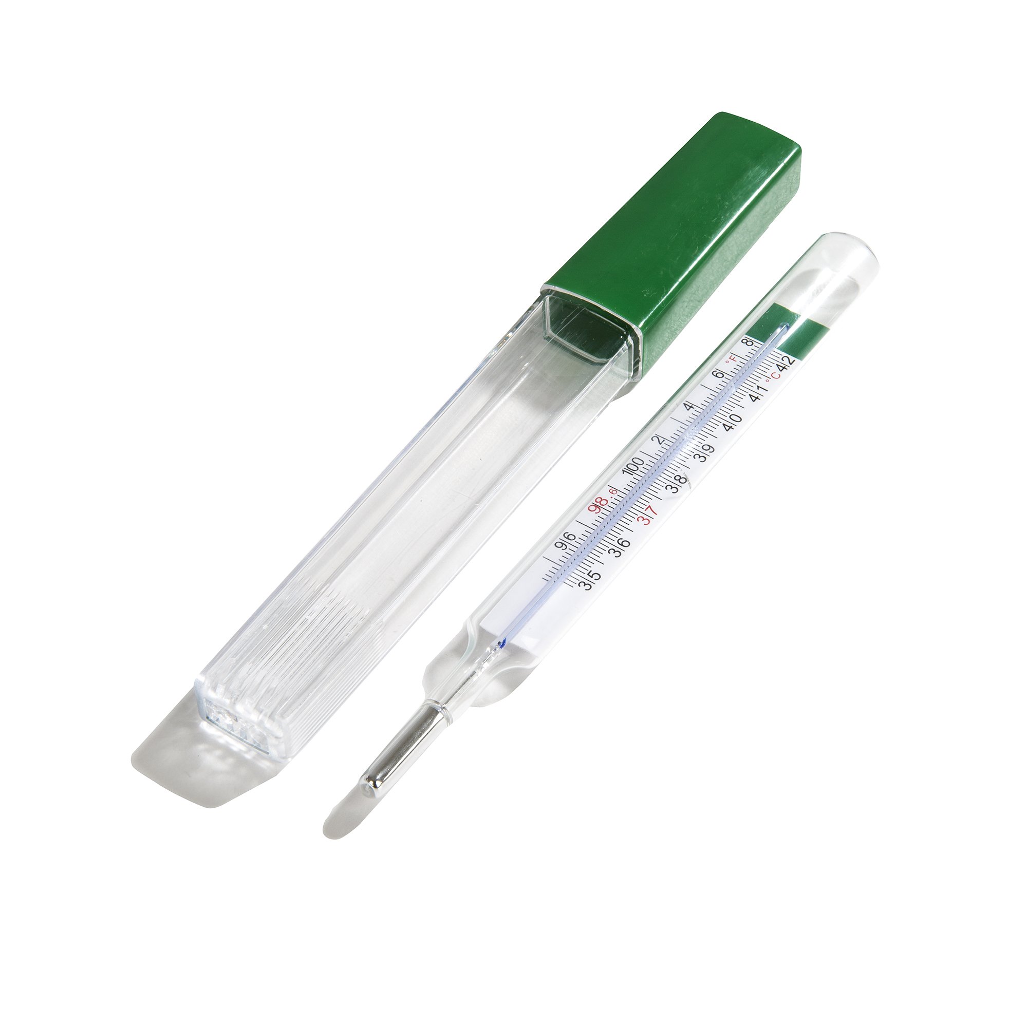 Mercury Free Oral Glass Thermometer, Pack of 2