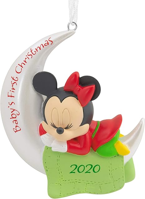 Amazon Com Hallmark Ornament Year Dated Disney Minnie Mouse Baby S First Christmas Home Kitchen