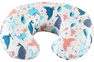Nursing Pillow, JOVELL Ergonomic Baby Support Pillow Feeding Pillows Nursing Essentials for Bottle and Breastfeeding, Fiber F