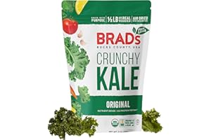 BRADS PLANT BASED Brad’s Plant-Based - Organic Crunchy Kale Chips - Healthy Snack with Sea Salt - High in Plant-Based Protein & Fiber - Low Carb, Organic Veggie Chips - Original - 2 Oz (Pack of 3)
