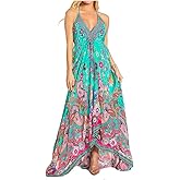 Sakkas Lizi 2025 Womens Maxi High-Low Halter Handkerchief Long Dress Beach Party