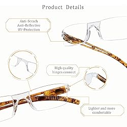 LifeArt Blue Light Blocking Reading Glasses, 2 or