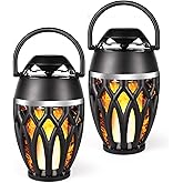 Vanten 2 Packs Outdoor Bluetooth Speakers, Bluetooth 5.0 Led Flame Speaker, IPX5 Waterproof Flame Torch Atmosphere Speaker, F