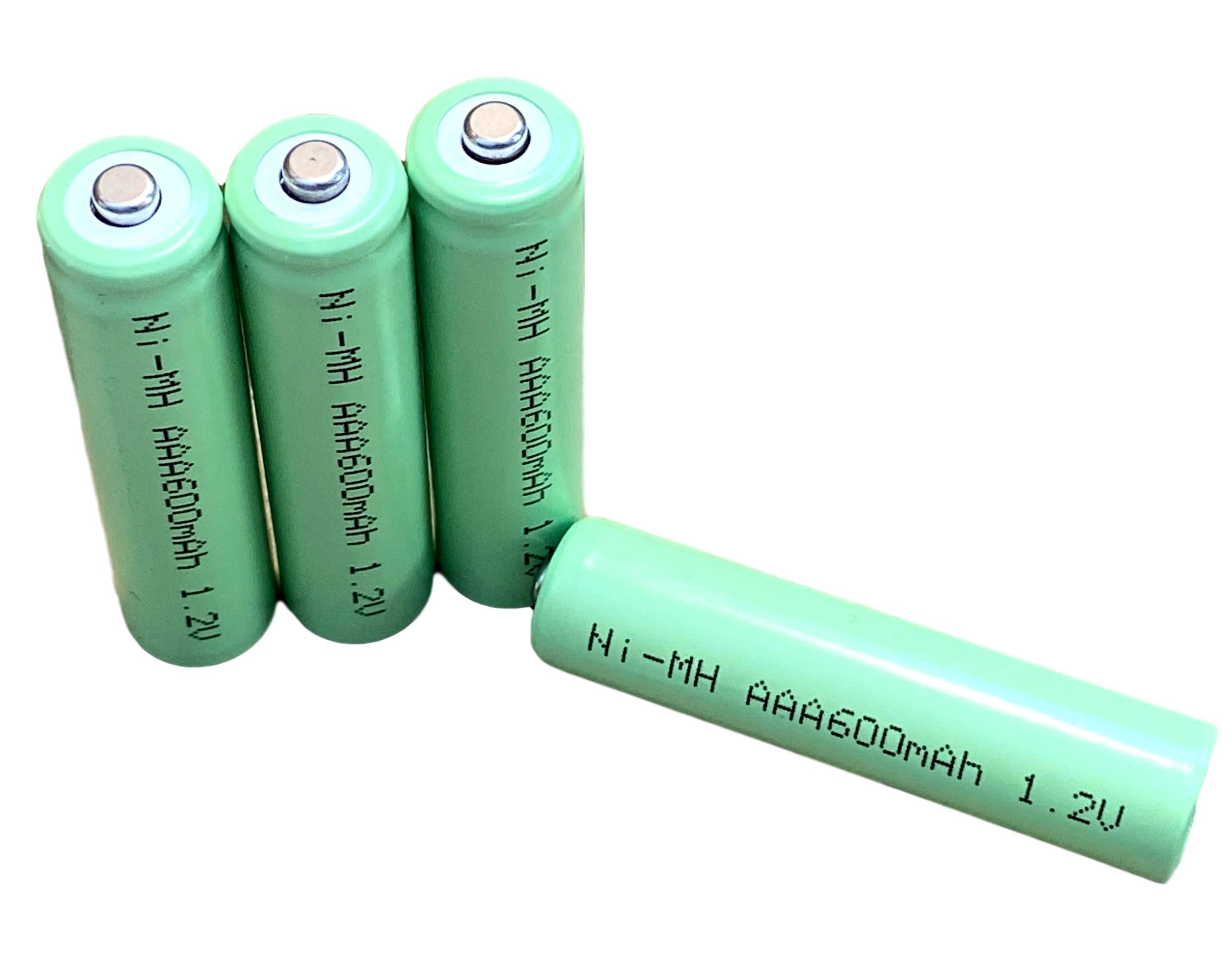 Dunamis 4pk AAA Rechargeable Solar Light Batteries 1.2v NiMH AAA 600mAh - Suitable for Outdoor Garden Solar Lights