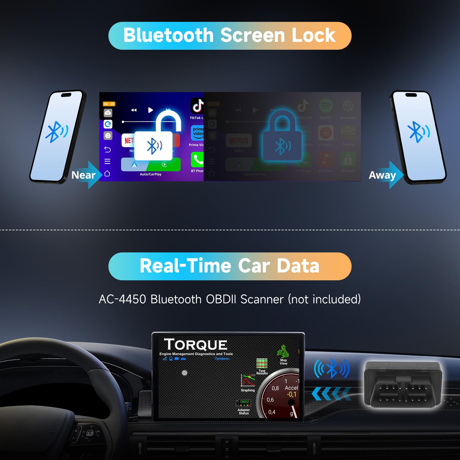 Wireless CarPlay Adapter Android Auto - Smart AI Magic Video Box with Built-in Android Multimedia System, Enjoy Video & Music Apps, Navigation, AI Voice, Plug & Play for Factory Wired CarPlay Car