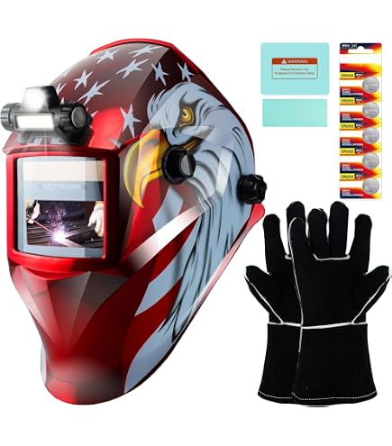 Save Phace Auto Darkening Welding Helmet Ironman EFP I Series - Ear to Ear  vision Welder Hood Grinding Mask with External 2 x 4 Inch Adjustable ADF  for SMAC/MIG/TIG/SPOT - 2 Sensors