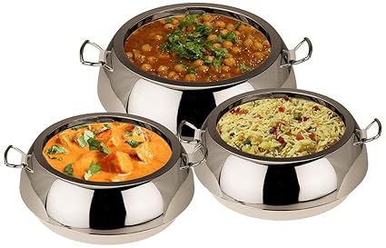 Jaypee Plus Eena Meena Deeka Ultra Plastic Casserole Set, 750ml, Set of 3, White
