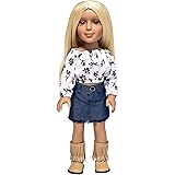 I'm A Girly Fashion Doll Zoe w/ Golden Blonde Interchangeable Removable Synthetic Wig to Style - Fashionista Model Figure for