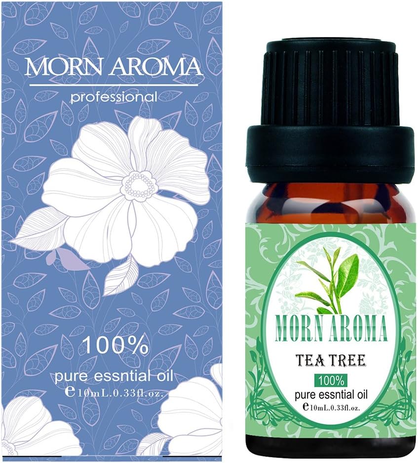 100% Undiluted Pure Tea Tree Essential Oil-10ml Organic and Natural Premium Melaleuca Therapeutic Grade, Treatment for Acne Tighten Skin