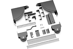 HILLMASTER Sliding Gate Kit with Wheel,Heavy Duty Fence Gate Frame Kit for Deck Gate,Gate Hardware Kit with Roll Wheel for Outdoor Wooden Fences,No Sag Gate Corner Brace Bracket for Driveway/Pool/Porch Gate