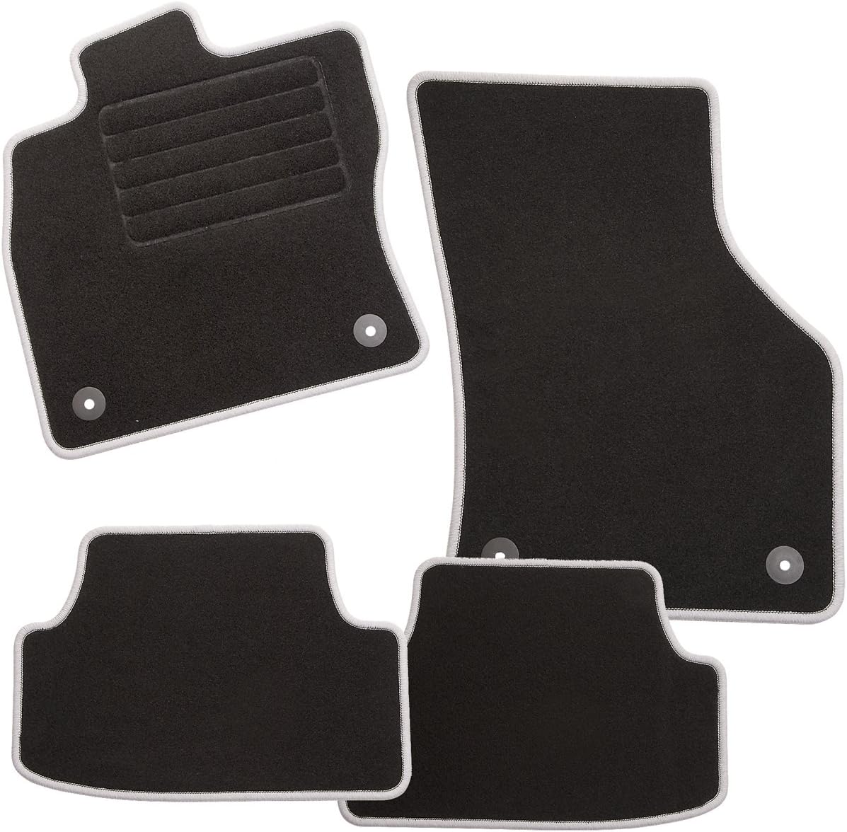 CarFashion 71084 Car Floor Mats for 1 Series F20 xDrive 5-Door Model Construction Year: 09.2011 - Silver Grey Edging: Looped