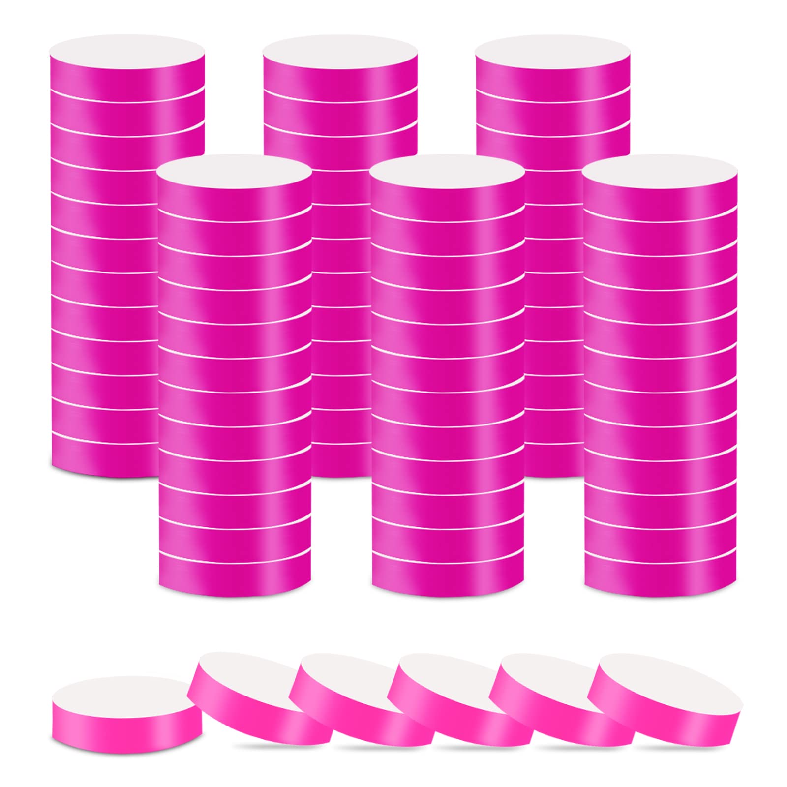 Rose Red Paper Wristbands Events 600 Pcs Waterproof Paper Wristbands Colorful Entrance Wristbands Entrance Wristbands for Events Party Event Wristbands for Events Party Festivals Concerts Fairs