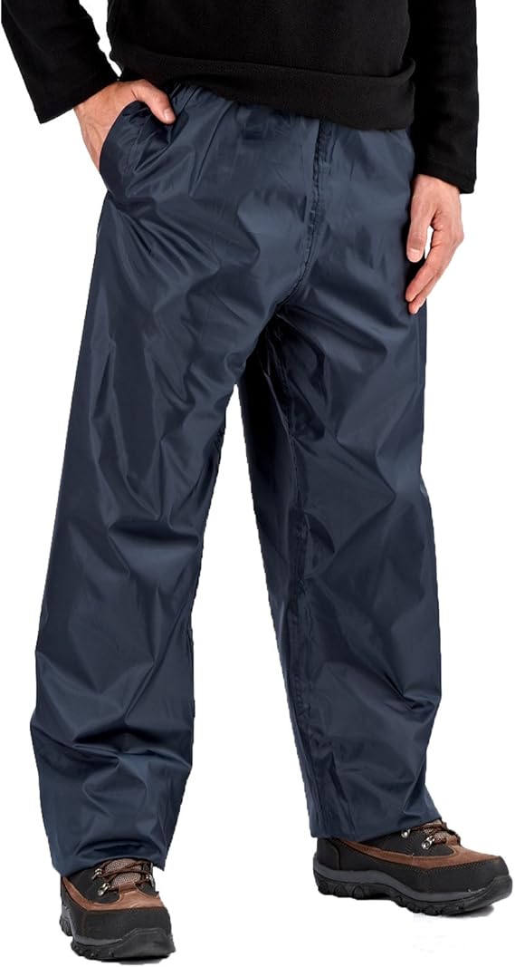 Pro Climate Mens Waterproof Over Trousers Pac in Bag Storm Proof rain