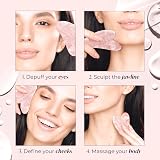 Plantifique Gua Sha Rose Quartz Tool – Facial Massage & Skincare Gift view 4