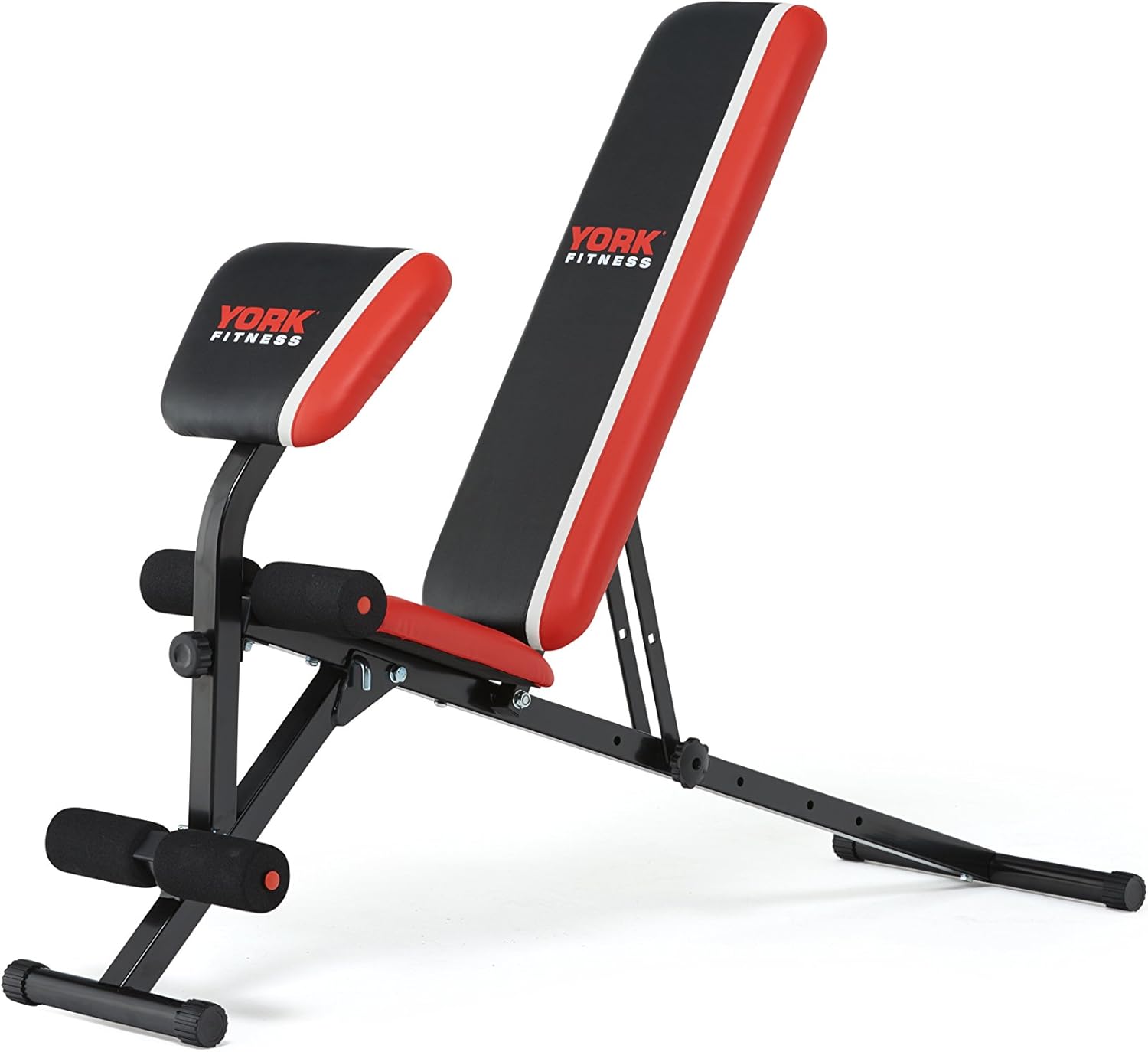 York Fitness Unisex Warrior 2-in-1 mancuerna y AB Banco Plus Curl ...