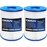 EXCELFU Spa Filter Replaces PRB25SF, Unicel C-4405, Marquis 20342, Filbur FC-2387, PRB25SF-PAIR, Rainbow DSF 50, R172464, APCC7062, CMP 25392-000-100, 17-2464, 817-5010 Hot Tub Filter 2 Pack