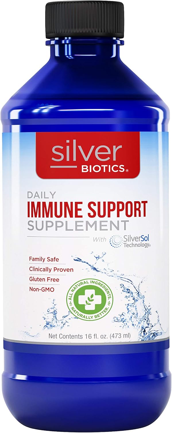 American Biotech Labs - Silver Biotics - Daily Immune Support Supplement with SilverSol Technology - 16 fl. oz.: Health & Personal Care