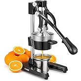 FOHERE Orange Juicer Squeezer, Citrus Lemon Juice Press, Cast Iron Manual Juicer Hand Press for Grapefruit Pomegranate, Orang