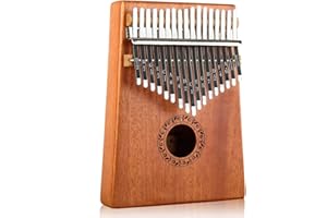 MIAOYIN Kalimba 17 Keys Thumb Piano with Study Instruction and Tune Hammer, Portable Mbira Sanza African Wood Finger Piano, Gift for Kids Adult Beginners Professional