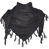 Explore Land Cotton Shemagh Keffiyeh Tactical Desert Scarf for Men Women | Neck Head Wrap with Tassel, Lightweight, Breathable, Daily Wear, for Hunting, Hiking, Climbing, Great Gift