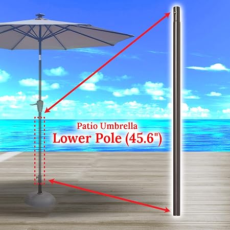 Amazon Com Benefitusa Patio Umbrella Lower Pole W Bullet Buckle 33 5 L 45 6 L 45 6 L Garden Outdoor
