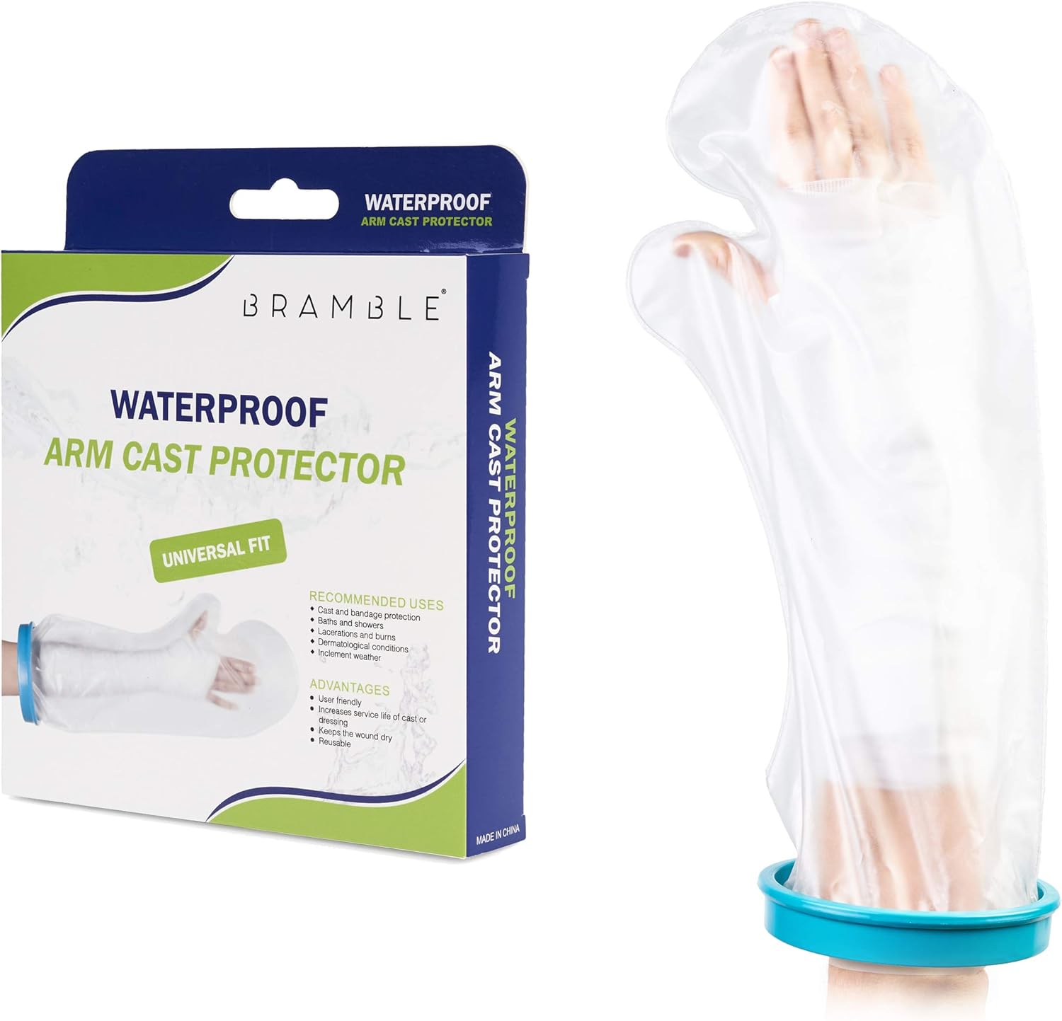 Bramble Transparent Waterproof Silicone Arm Cast Protector for Bath