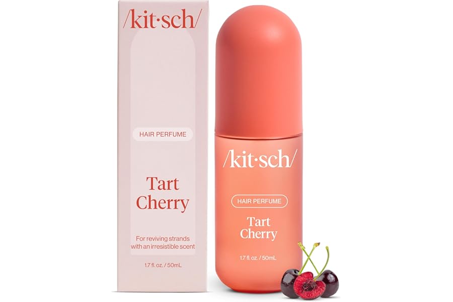 Kitsch Hair Perfume for Women – Tart Cherry | Clean, Deodorizing & Patented Odor-Eliminating Technology Hair Spray & Body Mist – Freshen Hair, Body & Pillows – Fruity Gourmand Scent & Vanilla – 50mL