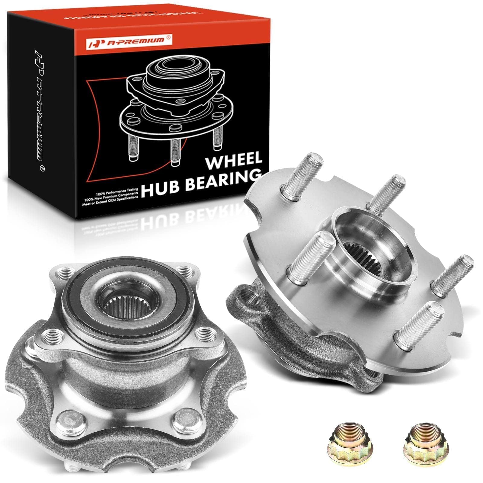 Photo 1 of A-Premium 2 x Rear Wheel Bearing and Hub Assembly with 5-Lug Compatible with Toyota RAV4 2006-2018 & Lexus NX200t 2015-2017, NX300 2018-2021, NX300h 2015-2021