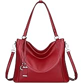 Over Earth Genuine Leather Purses for Women Large Hobo Bags Lady Shoulder Handbags with Detachable Strap