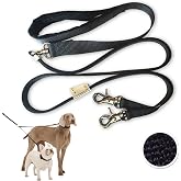 SPORN Double Dog Leash for Two Dogs No Tangle - Heavy Duty Nylon Dual Leash with Tangle Free Swivel, Patented Adjusti-Buckle, &amp; Comfortable Padded Handle Walking with 2 Dogs, Standard