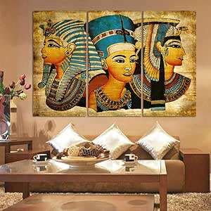 Juabc 3 Piezas Faraón del Antiguo Egipto Decoración para Sala de Estar