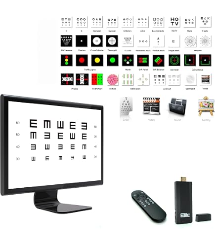 Visual Acuity Remote Elite Digital Eye Chart Remote Control - 2.4G RF ...