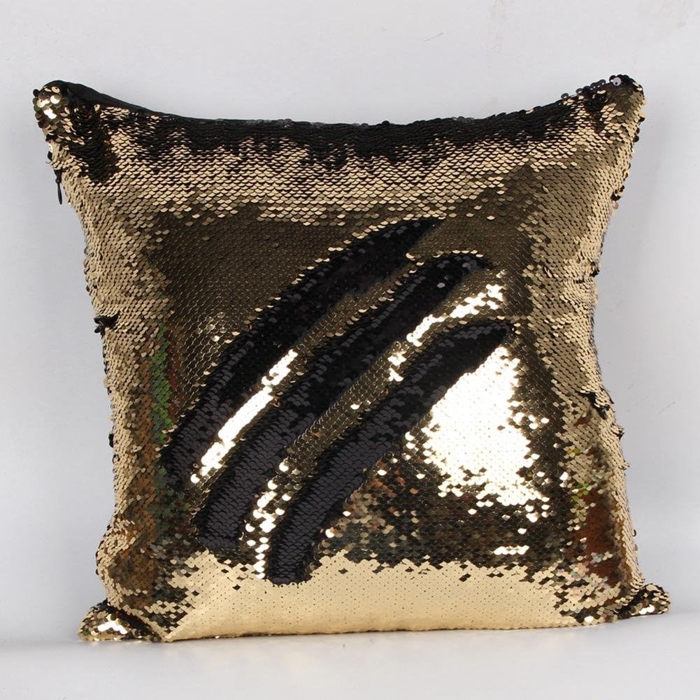 Cxxx Two Colour Sequins Pillow Case 3 Pieces Decorative Shiny Chameleon Sofa Pillow 40 X 40 Cm 40 X 40 Cm Amazon Co Uk Home Kitchen