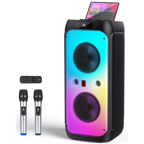 HWWR Karaoke Machine for Adults, Big Party Speaker with 500W Peak